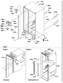 02 - Cabinet Parts parts for Amana Refrigerator SXD520SW / P1182402W W from AppliancePartsPros.com