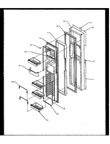 07 - Fz Door parts for Amana Refrigerator SXDE27NE / P1162203W E from AppliancePartsPros.com