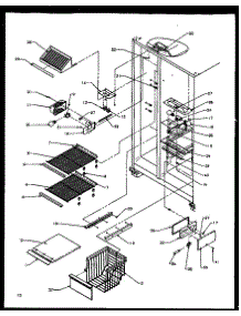 08 - Fz Shelving And Ref Light parts for Amana Refrigerator SXDE27NL / P1162206W L from AppliancePartsPros.com
