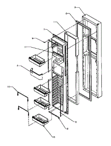 06 - Fz Door parts for Amana Refrigerator SXDE27QE / P1162208W E from AppliancePartsPros.com