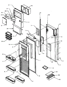 11 - Ref Door parts for Amana Refrigerator SXDE27QW / P1162208W W from AppliancePartsPros.com