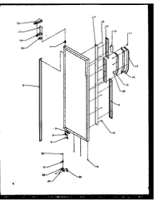 11 - Ref Door Hinge And Trim Parts parts for Amana Refrigerator SXI20NL / P1162903W L from AppliancePartsPros.com
