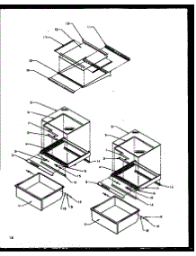13 - Ref Shelving And Drawers parts for Amana Refrigerator SXI20NL / P1162903W L from AppliancePartsPros.com