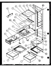 10 - Ref Shelving And Drawers parts for Amana Refrigerator SZ25M2L / P1154903W L from AppliancePartsPros.com