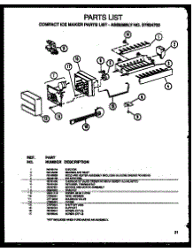 02 - Compact Ice Maker parts for Amana Refrigerator SZ25NL / P1162707W L from AppliancePartsPros.com