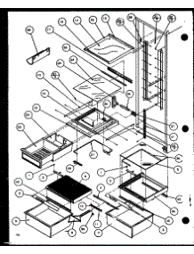 11 - Ref Shelving And Drawers parts for Amana Refrigerator SZD20KP / P1102506W from AppliancePartsPros.com