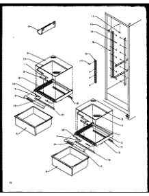 14 - Ref Shelving And Drawers parts for Amana Refrigerator SZD20NPL / P1162502W L from AppliancePartsPros.com