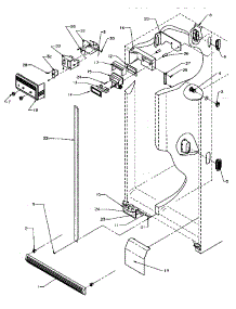 02 - Controls And Cabinet (Ref / Fzr) parts for Amana Refrigerator SZD22S5E / P1190414W E from AppliancePartsPros.com