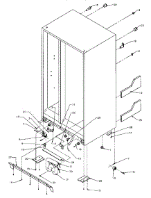 06 - Drain System & Rollers parts for Amana Refrigerator SZD22S5E / P1190414W E from AppliancePartsPros.com