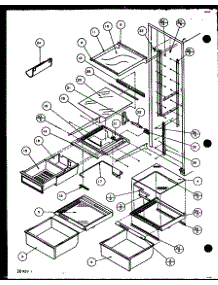 15 - Ref Shelving And Drawers parts for Amana Refrigerator SZD25MBL / P1121009W L from AppliancePartsPros.com