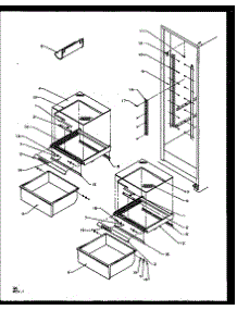 15 - Ref Shelving And Drawers parts for Amana Refrigerator SZD25N2W / P1162431W W from AppliancePartsPros.com