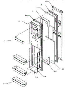 08 - Fz Door parts for Amana Refrigerator SZD25S5W / P1190415W W from AppliancePartsPros.com