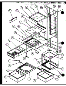14 - Ref Shelving And Drawers parts for Amana Refrigerator SZD27KL / P1101201W L from AppliancePartsPros.com