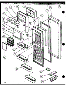14 - Ref Door parts for Amana Refrigerator SZD27MBW / P1124305W W from AppliancePartsPros.com