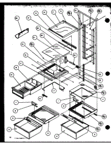15 - Ref Shelving And Drawers parts for Amana Refrigerator SZD27MW / P1124304W W from AppliancePartsPros.com