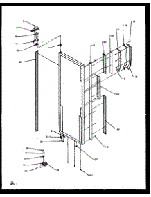 14 - Ref Door Hinge And Trim Parts parts for Amana Refrigerator SZD27NL / P1162404W L from AppliancePartsPros.com