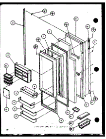 11 - Ref Door parts for Amana Refrigerator SZDE25K / P1116801W from AppliancePartsPros.com
