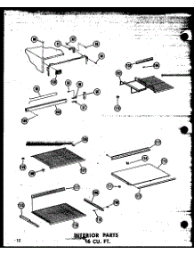 04 - Interior Parts 16 Cu. Ft. parts for Amana Refrigerator T16W / P6030308W from AppliancePartsPros.com