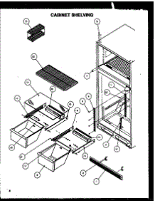 03 - Cabinet Shelving parts for Amana Refrigerator TA18R2L / P1158306W L from AppliancePartsPros.com