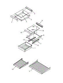 04 - Cabinet Shelving parts for Amana Refrigerator TA18S2W / P1194503W W from AppliancePartsPros.com