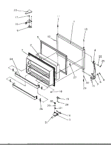 09 - Fz Door parts for Amana Refrigerator TA18S2W / P1194503W W from AppliancePartsPros.com
