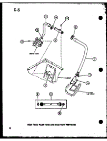 06 - Inlet Hose parts for Amana Washer TAA200 / P7575113W from AppliancePartsPros.com