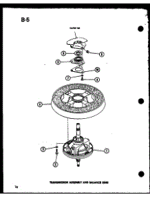 15 - Transmission Assy And Balance Ring parts for Amana Washer TAA200 / P7575113W from AppliancePartsPros.com