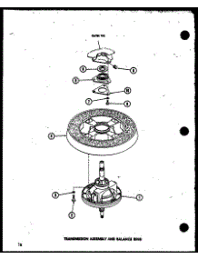 14 - Transmission Assy And Balance Ring parts for Amana Washer TAA200 / P7575108W from AppliancePartsPros.com