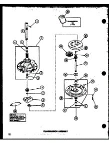 14 - Transmission Assy parts for Amana Washer TAA300 / P7575114W from AppliancePartsPros.com