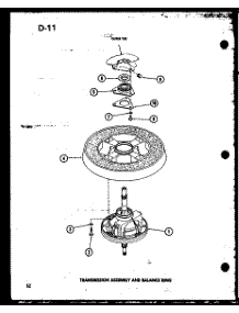15 - Transmission Assy And Balance Ring parts for Amana Washer TAA800 / P7575107W from AppliancePartsPros.com