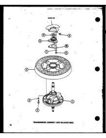 15 - Transmission Assy And Balance Ring parts for Amana Washer TAA800 / P7575111W from AppliancePartsPros.com