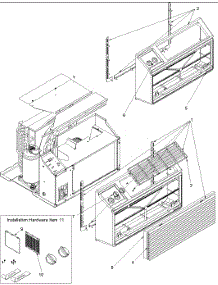 03 - Front Assembly parts for Amana Air Conditioner TC09095W2B from AppliancePartsPros.com