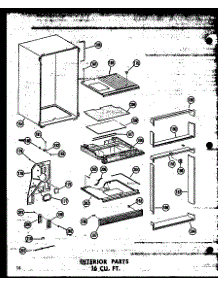 06 - Interior Parts 16 Cu. Ft. parts for Amana Refrigerator TC16W-C / P6030327W C from AppliancePartsPros.com