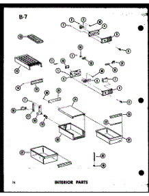 04 - Interior Parts parts for Amana Refrigerator TC18D-C / P7466005W C from AppliancePartsPros.com