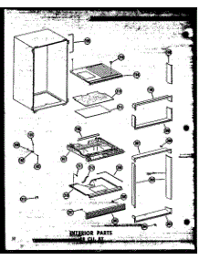 07 - Interior Parts 18 Cu. Ft. parts for Amana Refrigerator TC18W-AG / P6030341W G from AppliancePartsPros.com