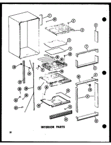 05 - Interior Parts parts for Amana Refrigerator TC20EL / P7466018W L from AppliancePartsPros.com