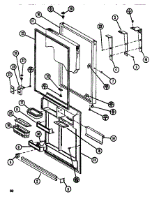 07 - Ref Door parts for Amana Refrigerator TC522N / P1109801W from AppliancePartsPros.com