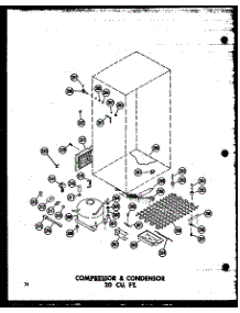 02 - Compressor & Condensor 20 Cu. Ft. parts for Amana Refrigerator TD20J-A / P6023614W A from AppliancePartsPros.com