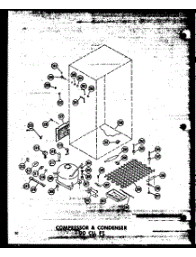 02 - Compressor & Condenser 20 Cu. Ft. parts for Amana Refrigerator TD20W / P6030338W from AppliancePartsPros.com