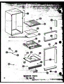 06 - Interior Parts 20 Cu. Ft. parts for Amana Refrigerator TD20W / P6030362W from AppliancePartsPros.com