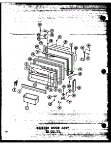 03 - Fz Door Assy 23 Cu. Ft. parts for Amana Refrigerator TD23W / P6030363W from AppliancePartsPros.com