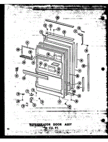 07 - Ref Door Assy 23 Cu. Ft. parts for Amana Refrigerator TD23W / P6030339W from AppliancePartsPros.com
