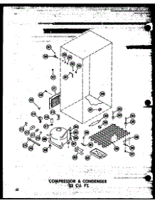 02 - Compressor & Condenser 23 Cu. Ft. parts for Amana Refrigerator TD23W-A / P6030319W A from AppliancePartsPros.com
