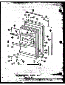 08 - Ref Door Assy 23 Cu. Ft. parts for Amana Refrigerator TD23W-A / P6030363W A from AppliancePartsPros.com