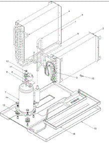 02 - Compressor, Tubing And Basepan parts for Amana Air Conditioner TE07090W1 from AppliancePartsPros.com