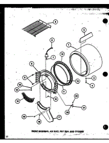 04 - Front Bulkhead parts for Amana Dryer TEA800 / P7575205W from AppliancePartsPros.com