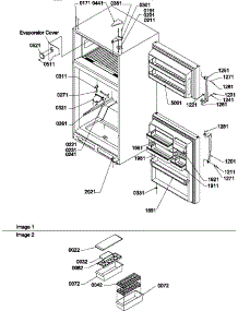 03 - Door, Hinges And Accessories parts for Amana Refrigerator TG18V1L / P1194606W L from AppliancePartsPros.com