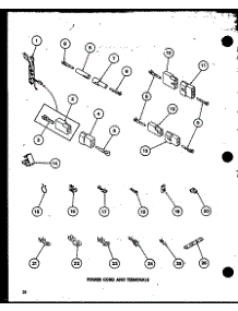 10 - Power Cord Terminals parts for Amana Dryer TGA600 / P7575202W from AppliancePartsPros.com