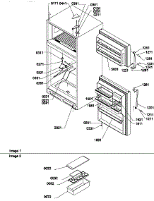 03 - Door, Hinges And Accessories parts for Amana Refrigerator TGI18V1W / P1310801W W from AppliancePartsPros.com