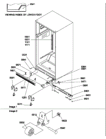 07 - Ladders, Lower Cabinet And Rollers parts for Amana Refrigerator TGI21VL / P1310901W L from AppliancePartsPros.com